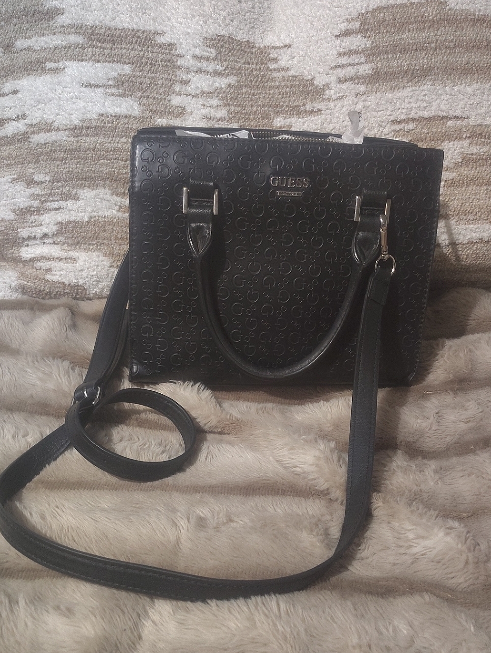 GUESS Black Purse With Long Stap & Hand Strap - Picture 8 of 8
